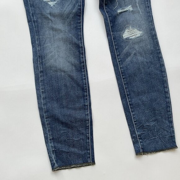 Guess Women’s Kate Skinny Low Rise Jeans Distressed Size 27 - Picture 3 of 14